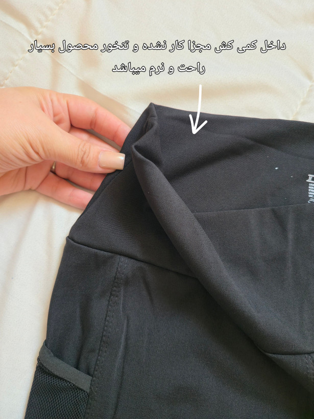 لگ برمودا ورزشی زنانه ترکیبی با تور سایز ۳۴ الی ۴۶ مدل جیب موبایلی / کاپری