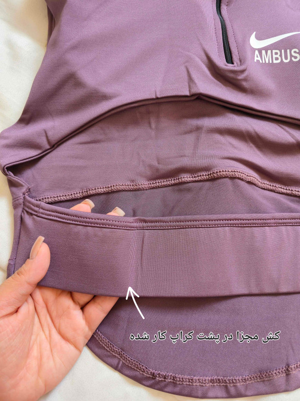 کراپ تاپ کاپدار ورزشی زنانه سایز ۳۶ پُر الی ۴۰ مدل نایکی