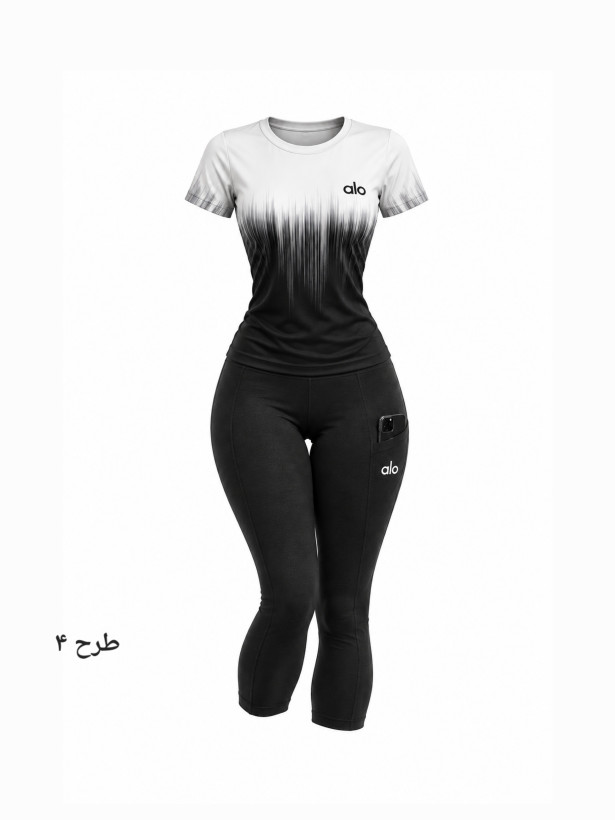 ست تیشرت شلوار برمودا ورزشی سایز ۳۸ الی ۴۶ ریز مدلalo طرحدار / کاپری جیب موبایلی